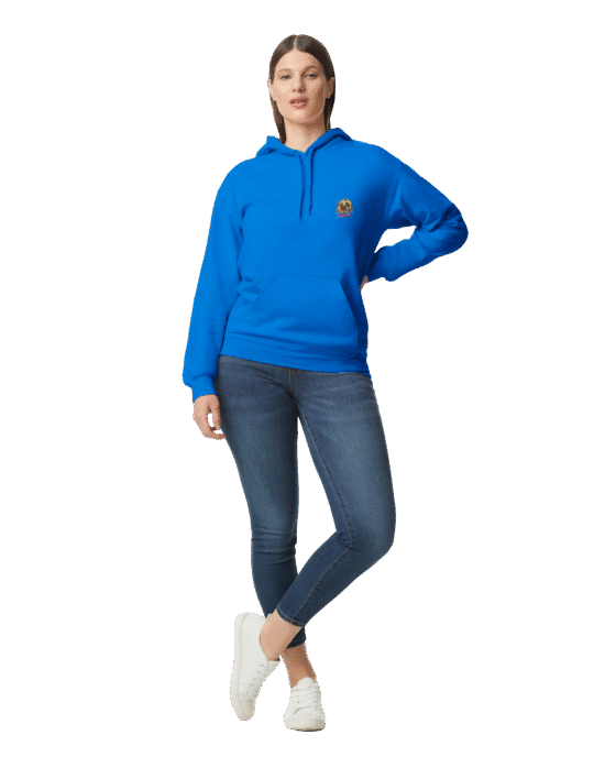 BELGAMIX Sweat à capuche adulte moyen en polaire | Gildan SF500 Royal