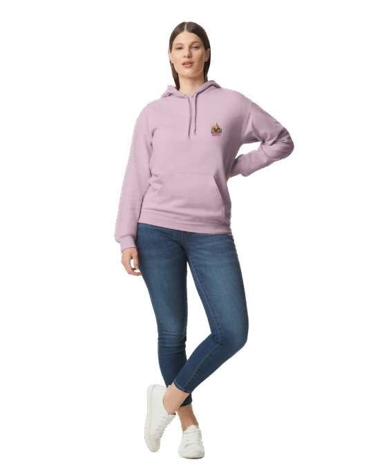BELGAMIX Sweat à capuche adulte moyen en polaire | Gildan SF500 Rose Claire